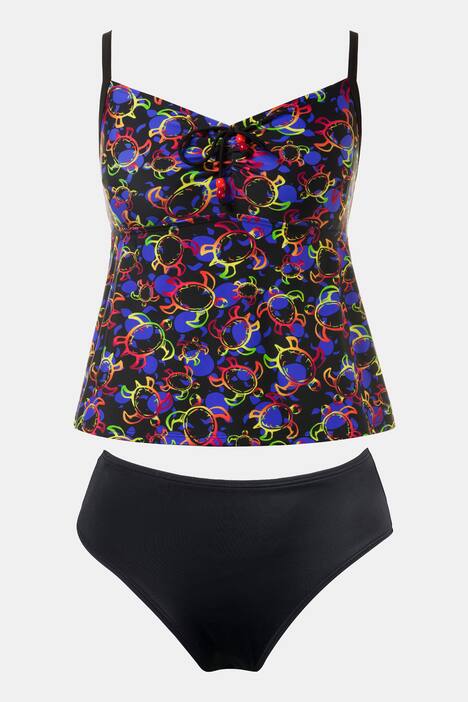 Turtle Print Lined Tankini Set