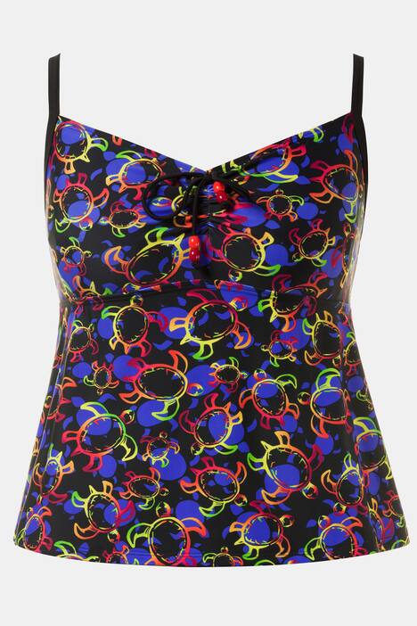 Turtle Print Lined Tankini Set