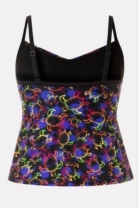 Turtle Print Lined Tankini Set