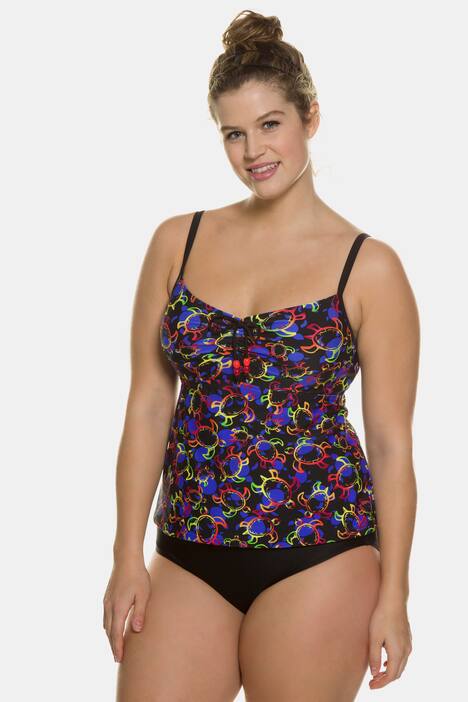 Turtle Print Lined Tankini Set