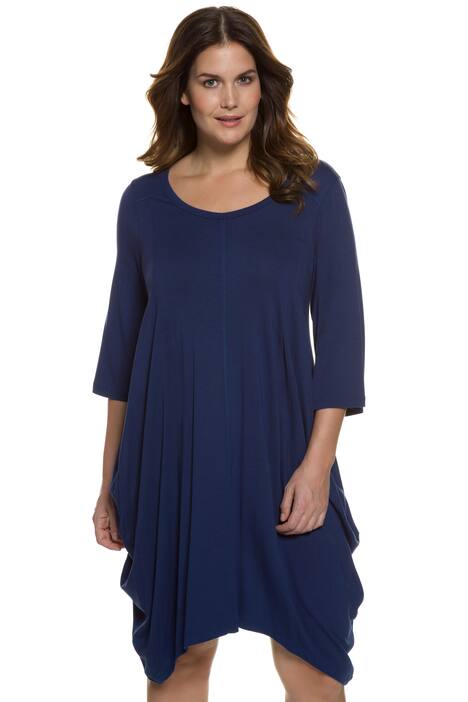 Seamed Knit Lounge Tunic A-line Stretch Dress