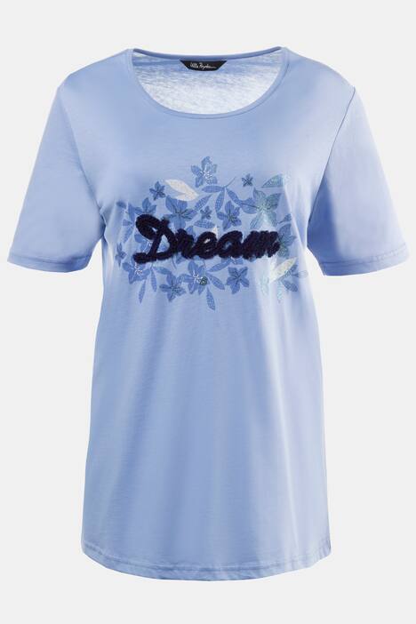 Pyjama, Rüschen-Schriftzug, Glitzerblumen