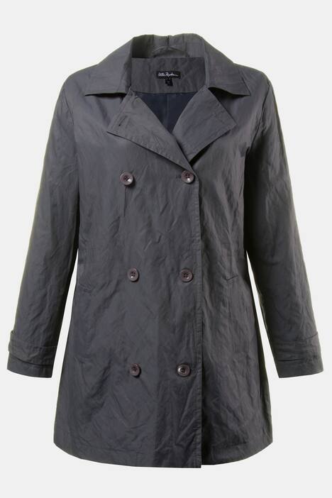 Trendy Crinkle Double Breasted Trench Coat