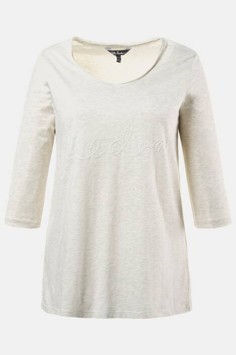 Shirt, Classic, offenkantiger V-Ausschnitt