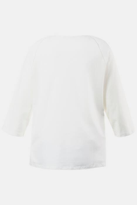 Sweatshirt, Streifenjersey, Relaxed, Spitzenband