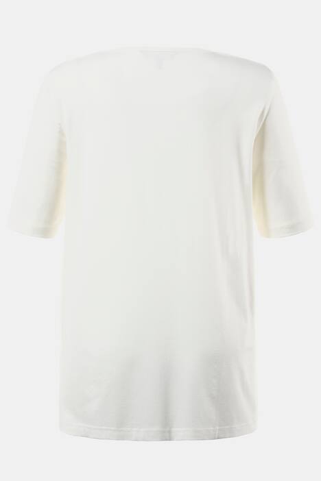 Sequin Bird Classic Fit V-Neck Short Sleeve Knit Top