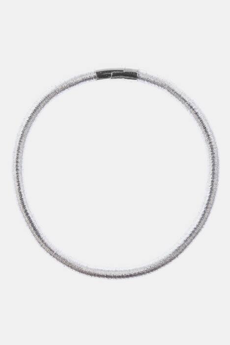 Kette, kurze Collierform, Metallic-Look