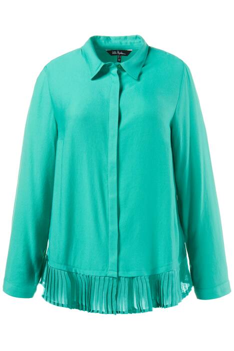 Bluse, Plisseekante, verdeckte Knopfleiste, sehr weich
