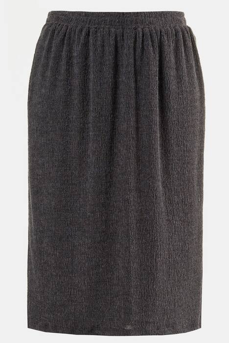 Crinkle All Elastic Waist Straight Knit Skirt