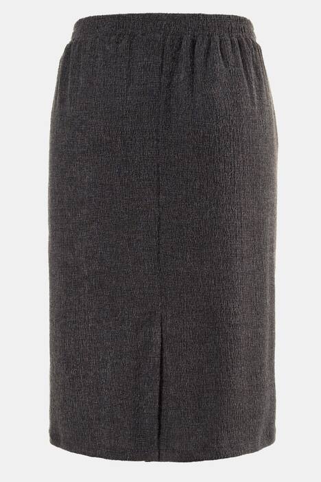 Crinkle All Elastic Waist Straight Knit Skirt