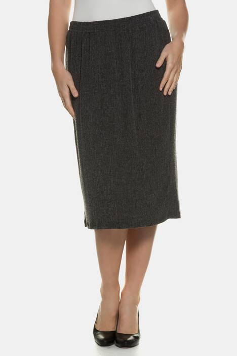 Crinkle All Elastic Waist Straight Knit Skirt