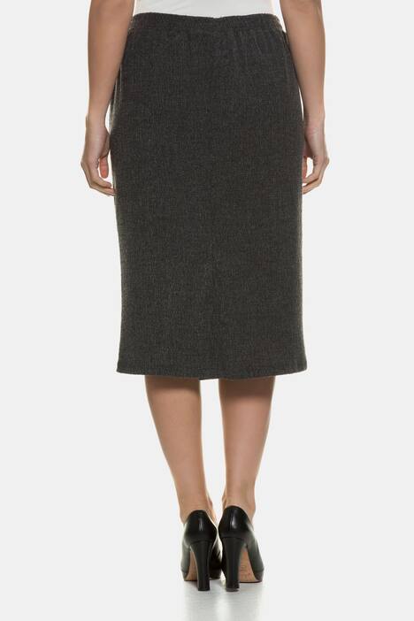 Crinkle All Elastic Waist Straight Knit Skirt