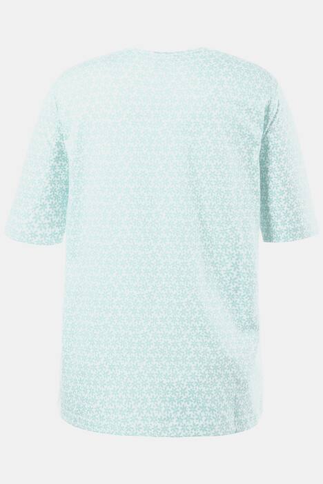 Shirt, Blümchenmuster, Classic, offenkantiger Ausschnitt