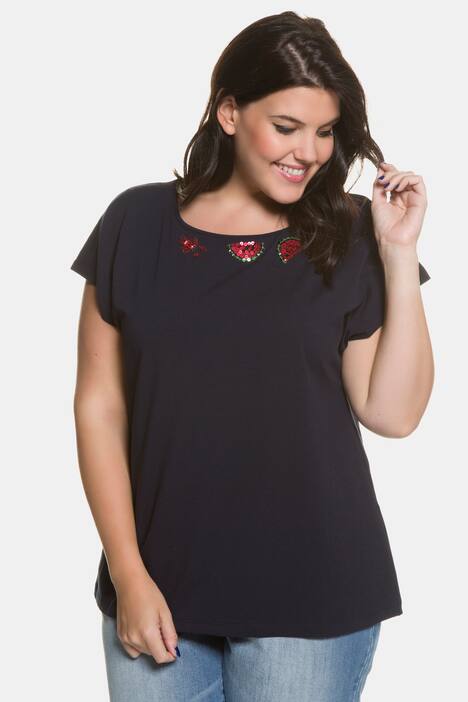 Sequin Applique Oversized Fit Knit Top