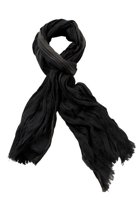Twill Striped Crinkle Scarf
