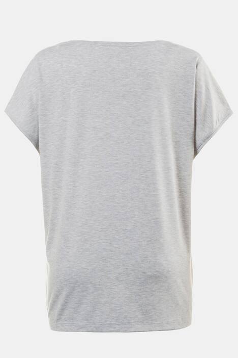 Shirt, Strass, floraler Frontprint, überschnittene Schultern