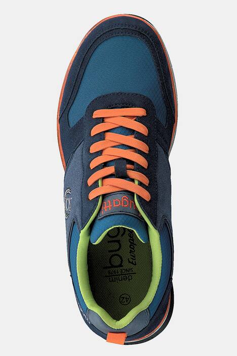 Herren-Sneaker, Bugatti, Veloursleder, Gummi-Profilsohle