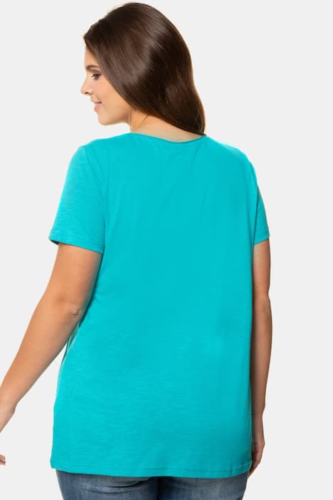 Slub Jersey Heart Print Shirt
