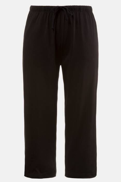 Slim Leg Drawstring Pocket Knit Crop Pants