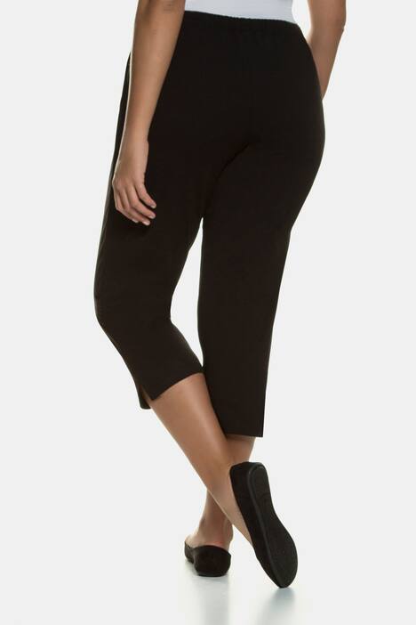 Slim Leg Drawstring Pocket Knit Crop Pants