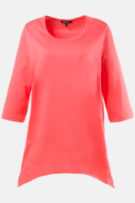 Longshirt, Rundhals, 3/4-Arm, Relaxed, Seitenschlitze