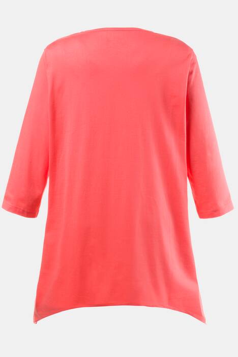Longshirt, Rundhals, 3/4-Arm, Relaxed, Seitenschlitze