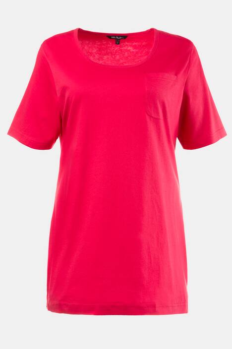 Pocket Accent Cotton Knit A-line Swing Tunic