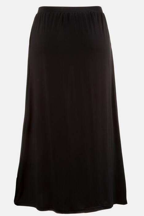 Matte Jersey Elastic Waist Pocket A-line Skirt