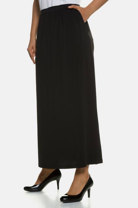 Matte Jersey Elastic Waist Pocket A-line Skirt