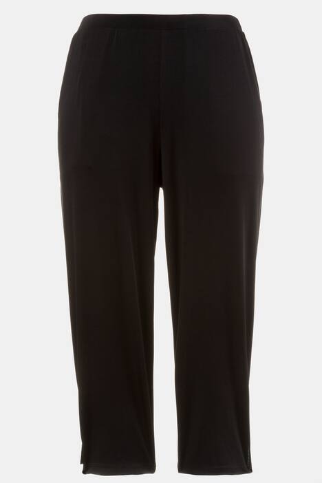 Matte Jersey All Elastic Waist Pocket Slim Leg Crop Pants