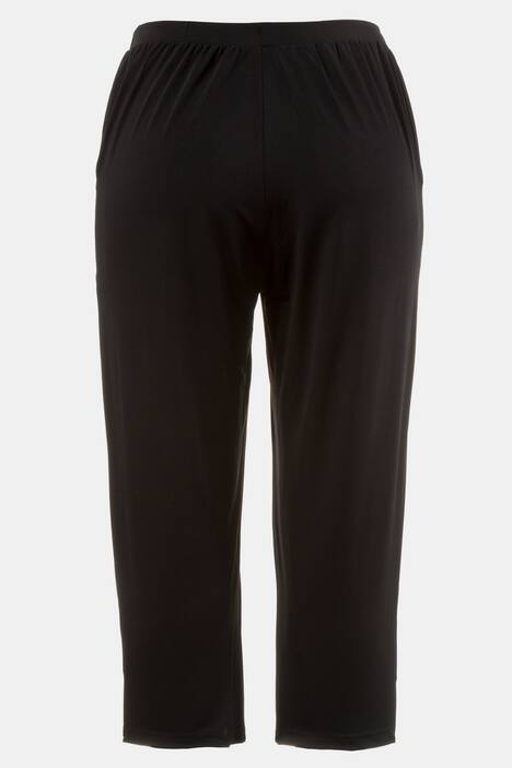 Matte Jersey All Elastic Waist Pocket Slim Leg Crop Pants
