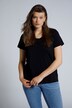 T-shirt, wijde, ronde hals, korte mouwen