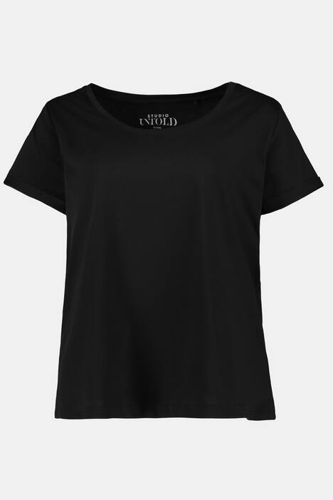 T-Shirt, weiter Rundhalsausschnitt, Halbarm