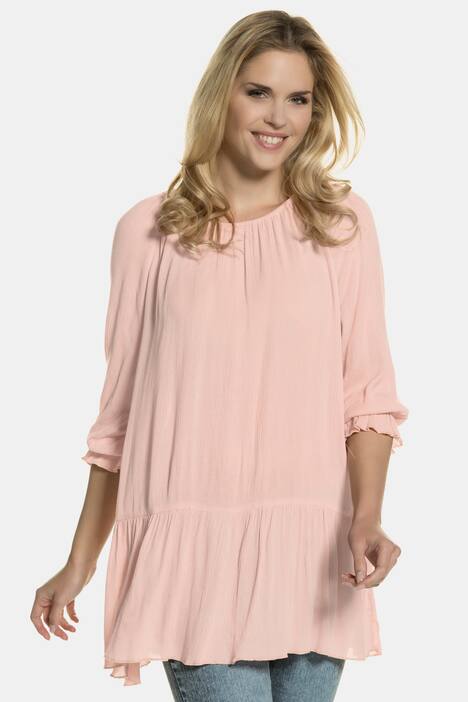 Bluse, Volant, Crashlook, elastische Abschlüsse