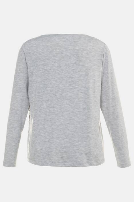 Shirt, Wildkatzenmuster, Strass, Keilausschnitt