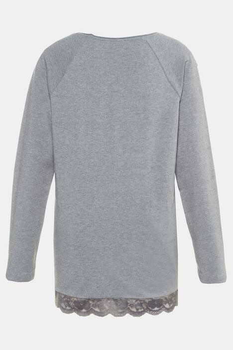 Shirt, Animalmuster, Ausschnitt mit Rollkante, hinten länger