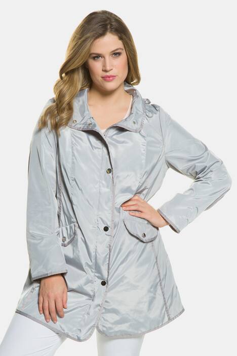 Jacke, lange Form, Zierbänder, Kapuze abnehmbar, Selection