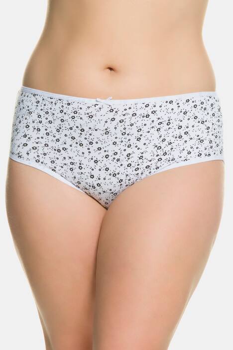 Slips, 5er-Pack, Blumen / schwarz / weiß / grau