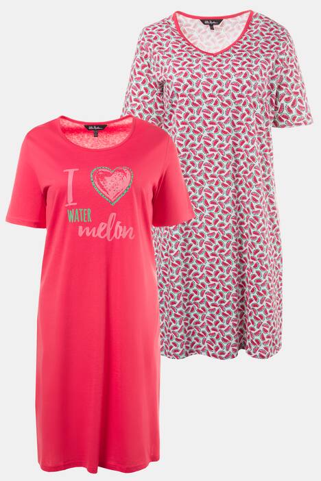 Bigshirts, 2er-Pack, Melonenmotiv
