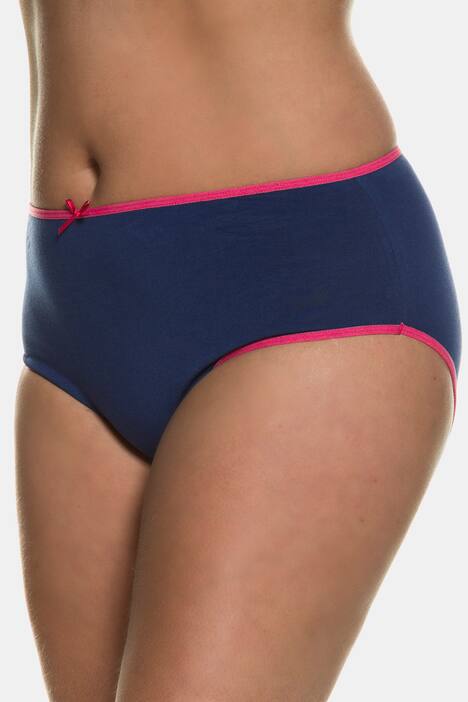 Slips, 5er-Pack, dunkelblau, Kontrastbund