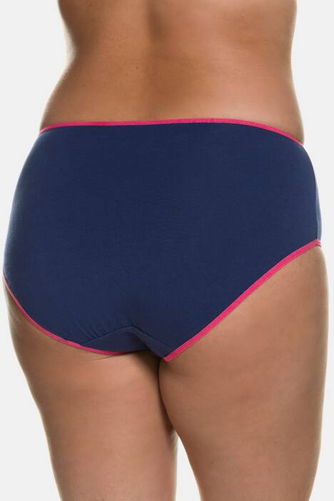 Slips, 5er-Pack, dunkelblau, Kontrastbund