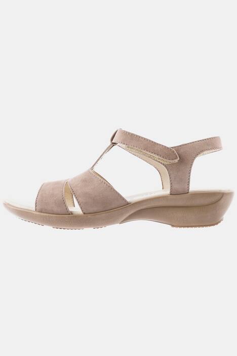 Sandaletten, Klettriegel, Veloursleder, Weite H