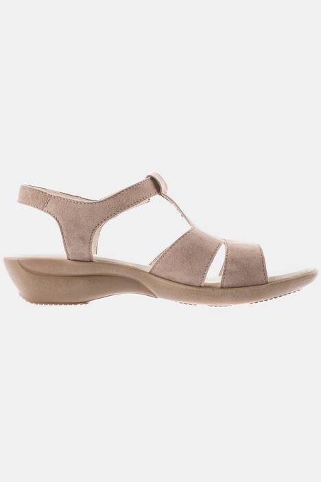 Sandaletten, Klettriegel, Veloursleder, Weite H