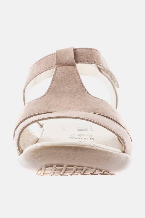 Sandaletten, Klettriegel, Veloursleder, Weite H