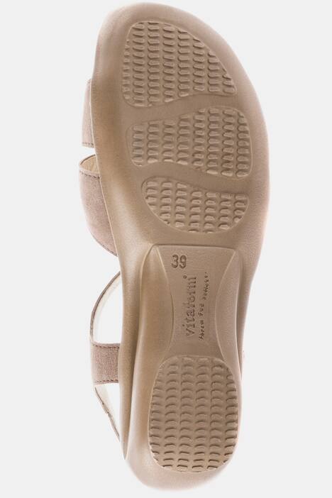 Sandaletten, Klettriegel, Veloursleder, Weite H