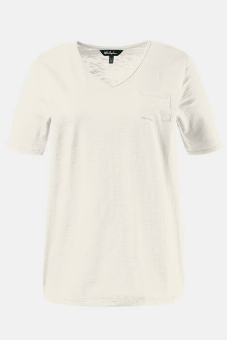 Chest Pocket V-Neck Cotton Slub Classic Fit Tee