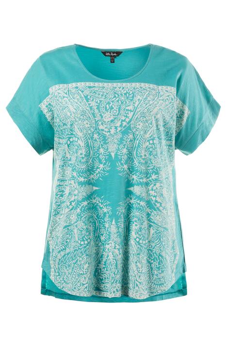 Detailed Front Oversized Fit Short Sleeve Print Tee