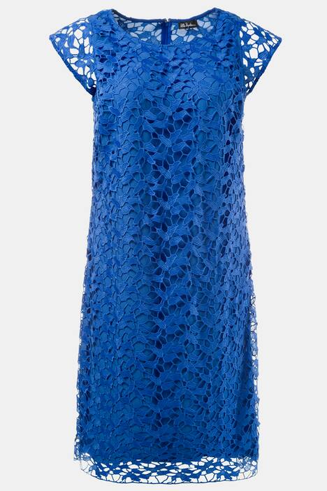 Spitzenkleid, blickdichtes Futter, transparente Schulter