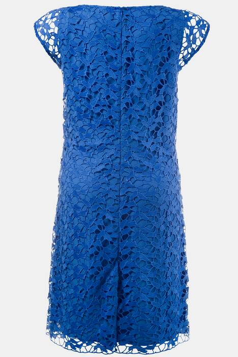 Spitzenkleid, blickdichtes Futter, transparente Schulter