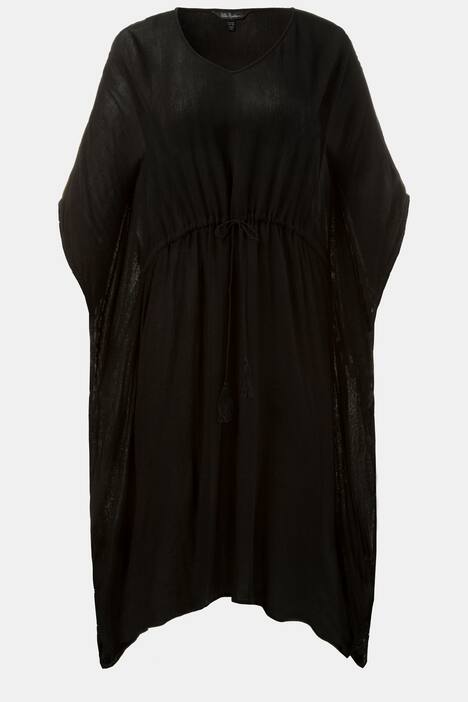 Kaftankleid, weite Form, Taillen-Bindeband